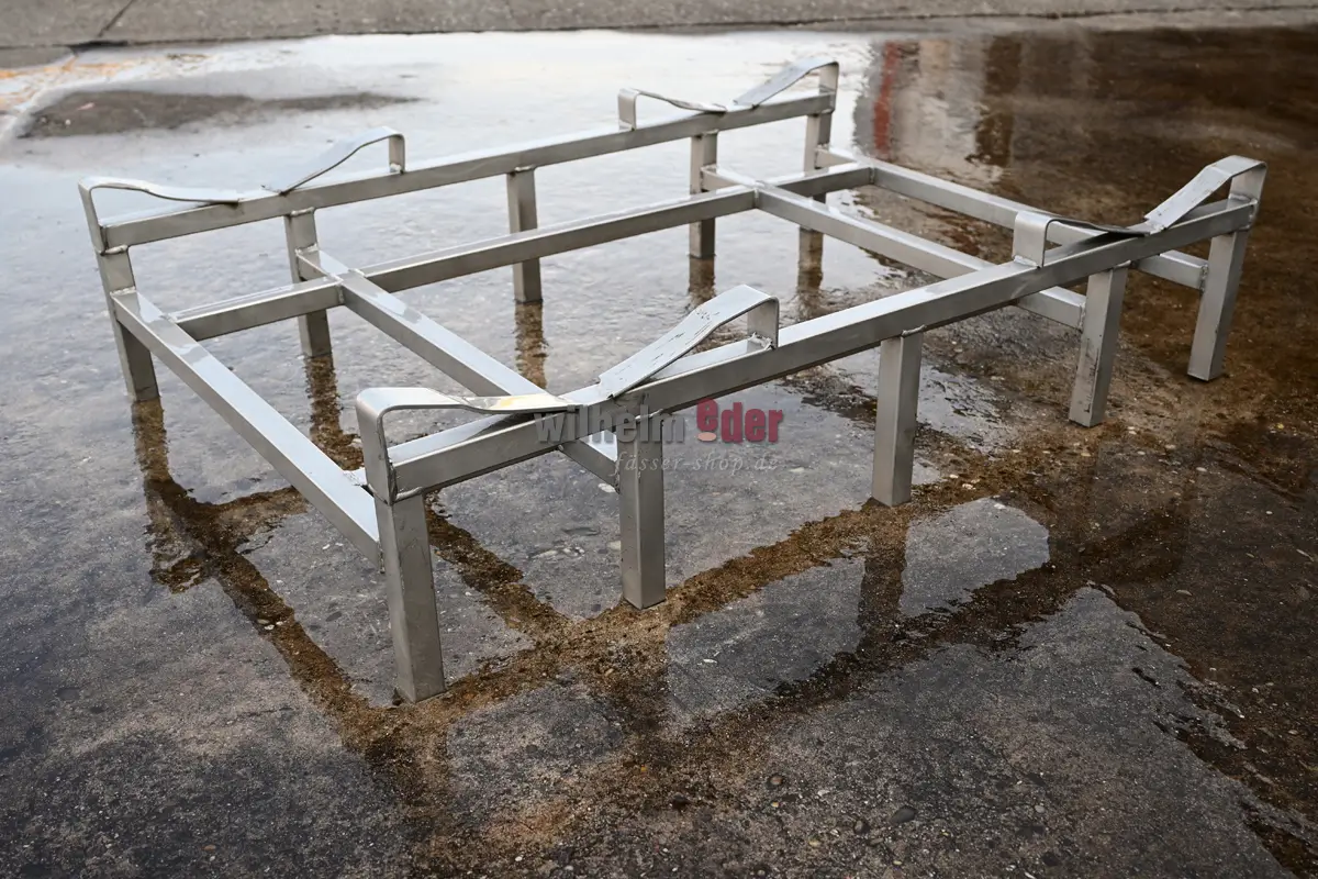 Supports au sol en inox pour 2 fûts 225/228 l - d'occasion