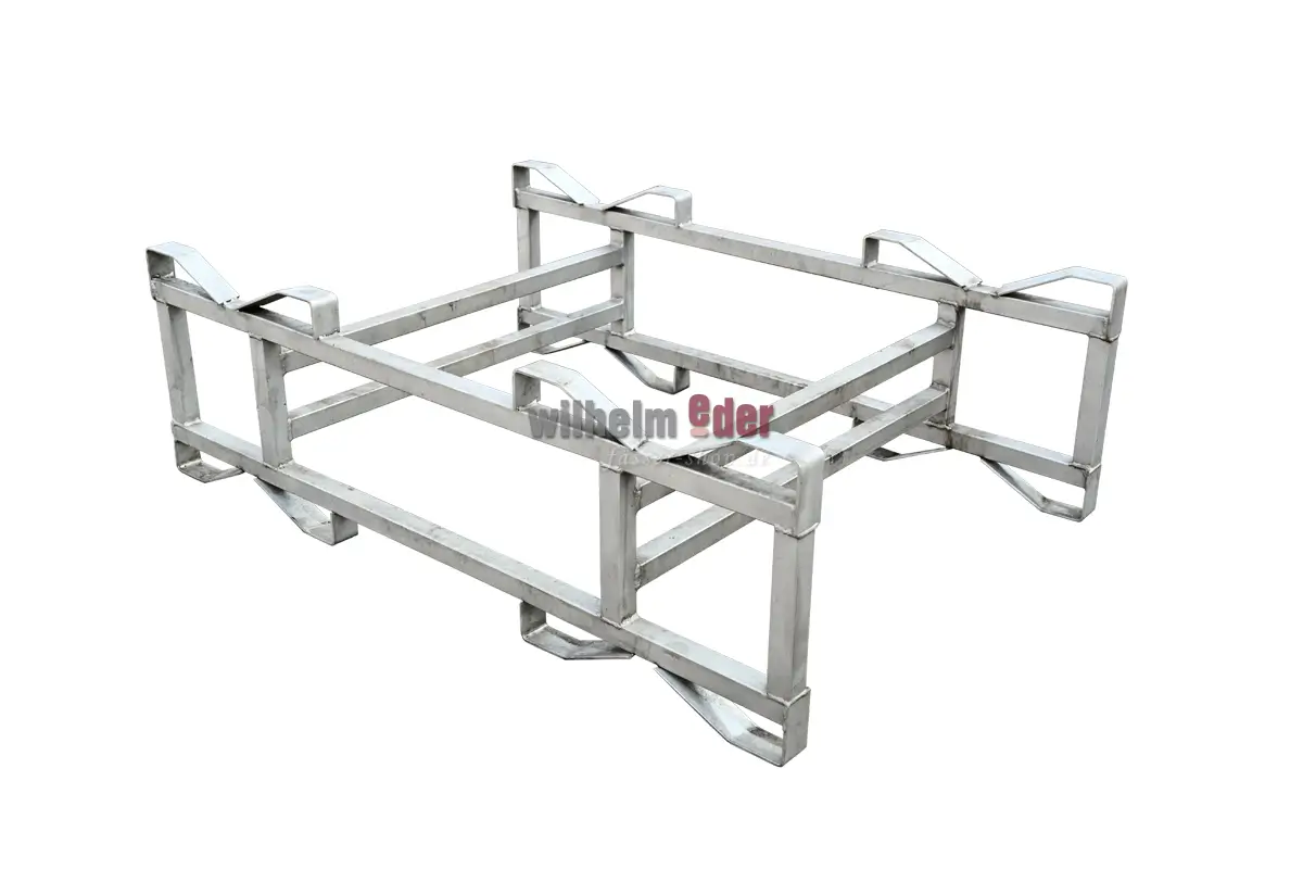 Supports d'occasion combinés en inox pour 2 fûts de 225/228 l