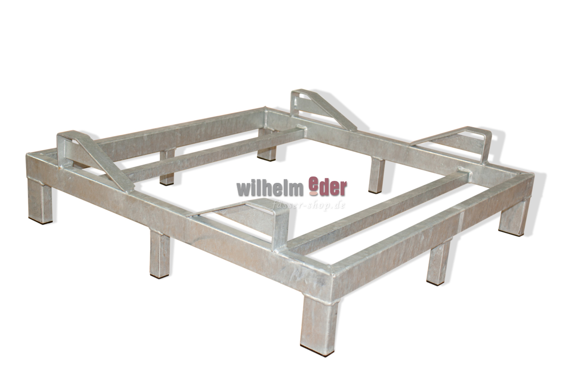 Supports au sol en metal galvanisé pour 1 fût de 600 l