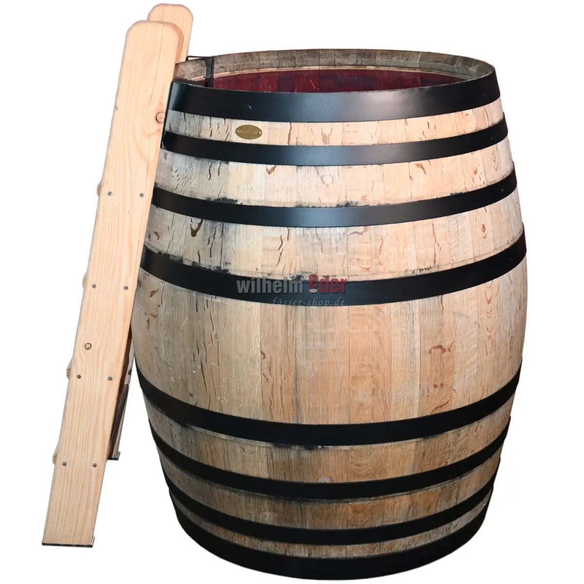 Fût de baignade 400 l avec échelle d'accès et banc