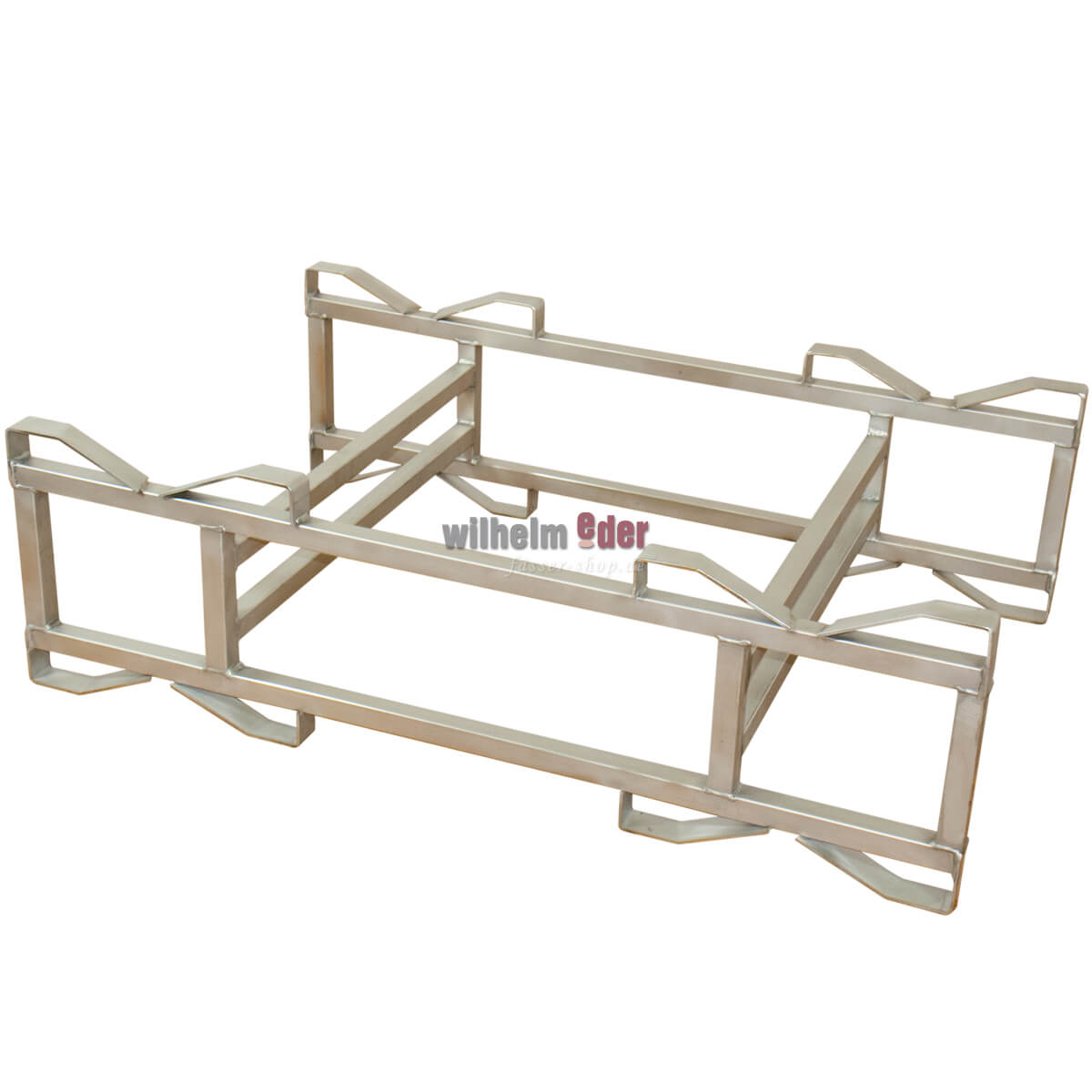 Edelstahlfasslager_225l_kombi_1 Supports combinés en inox pour 2 fûts 225/228 l