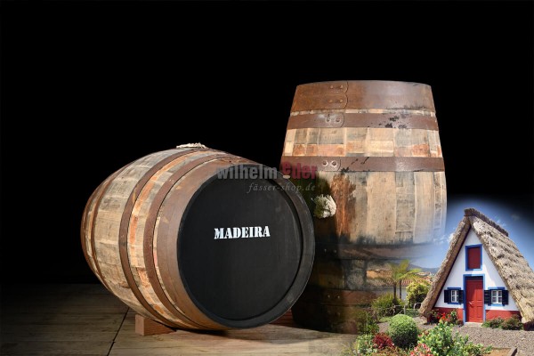 Fut de vin madeira en bois original 128 l